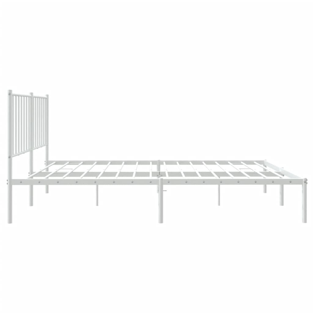Giroletto Con Testiera In Metallo Bianco 120x200 cm - Image 6