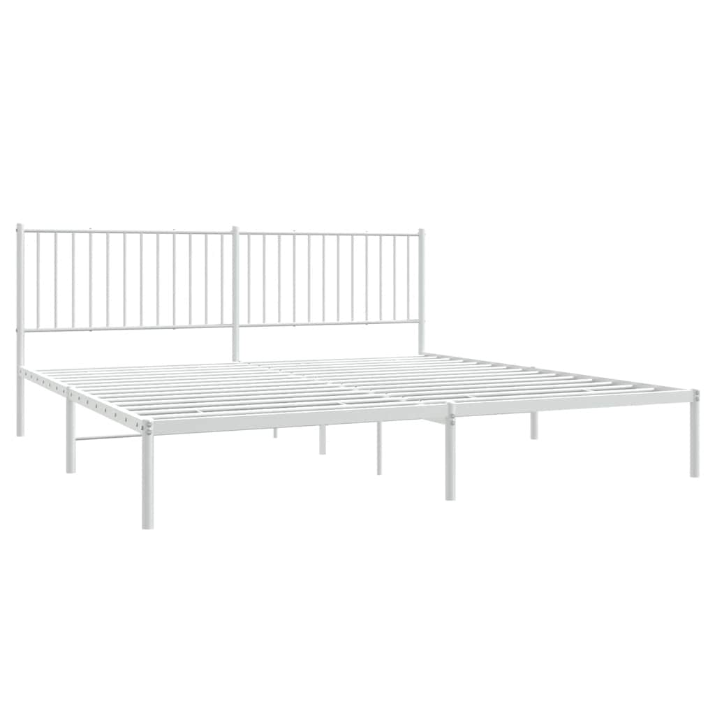 Giroletto Con Testiera Metallo Bianco 193x203 cm - Image 4