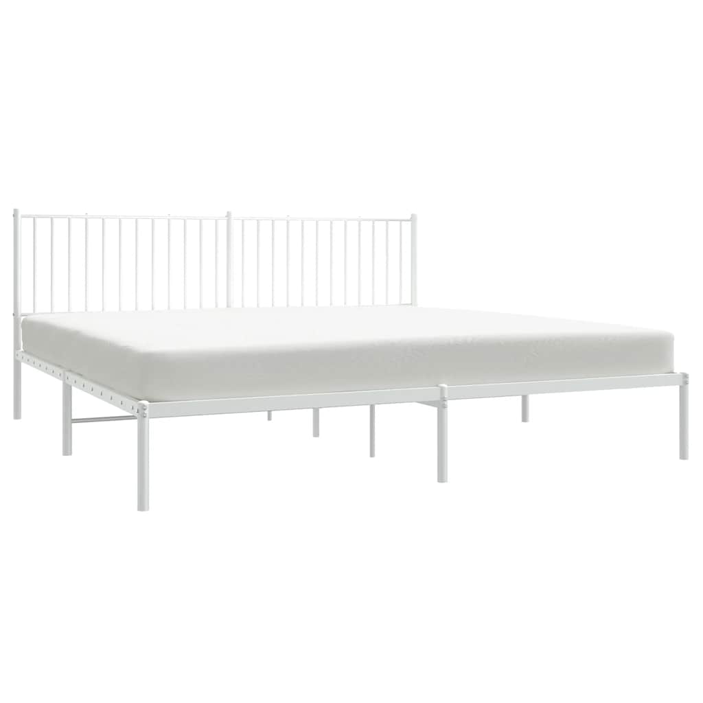 Giroletto Con Testiera Metallo Bianco 193x203 cm - Image 6
