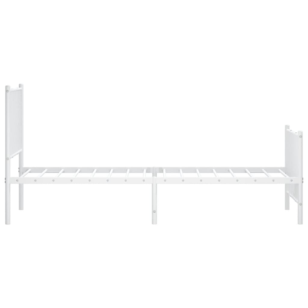 Giroletto Con Testiera E Pediera Metallo Bianco 80x200 cm - Image 6