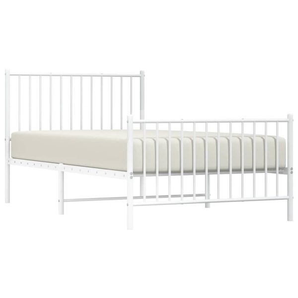Giroletto Con Testiera E Pediera Metallo Bianco 100x190 cm - Image 5
