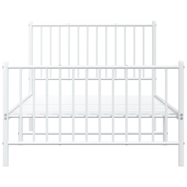 Giroletto Con Testiera E Pediera Metallo Bianco 100x190 cm - Image 6