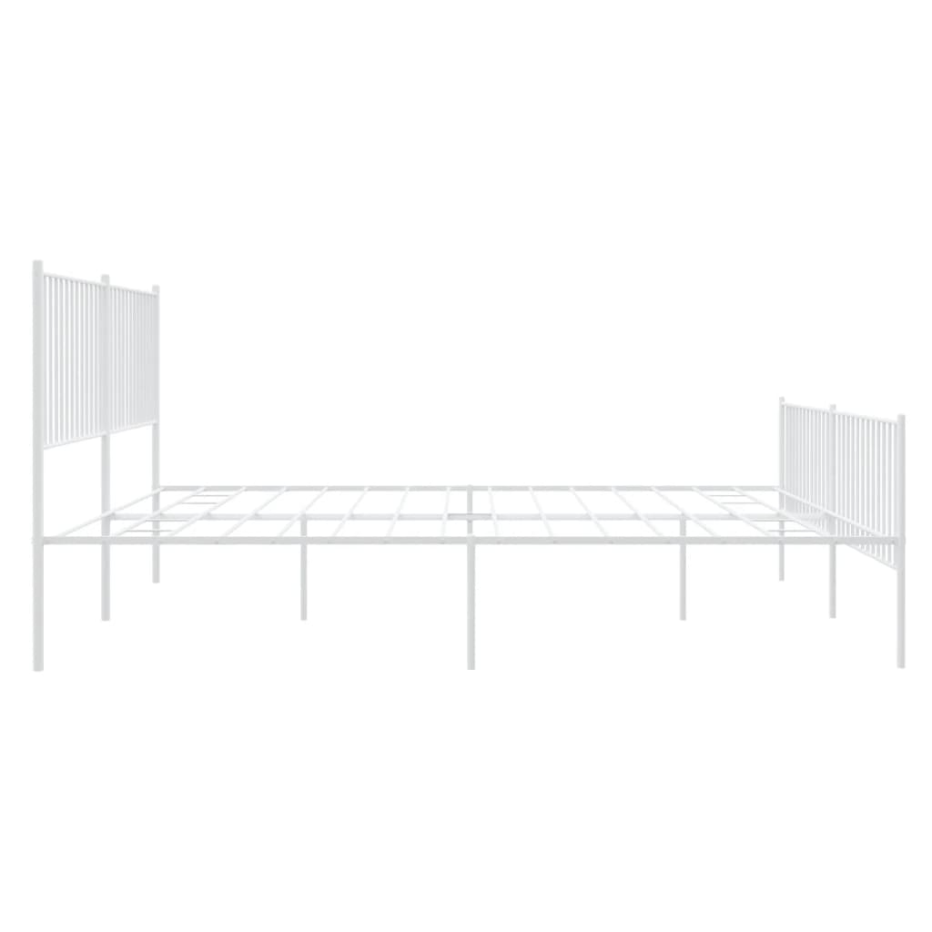 Giroletto Con Testiera E Pediera Metallo Bianco 200x200 cm - Image 6