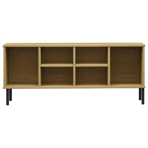 Scarpiera Gambe Metallo Marrone 106x35x45cm Legno Massello Oslo - Image 4