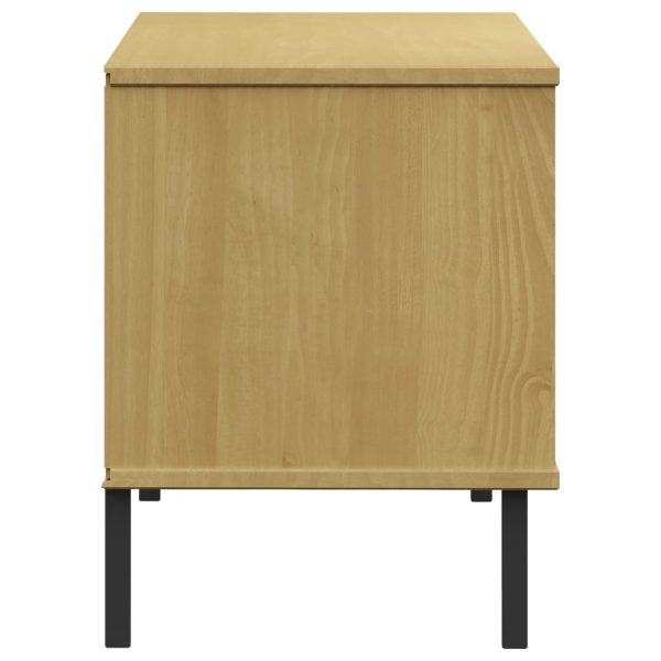 Scarpiera Gambe Metallo Marrone 106x35x45cm Legno Massello Oslo - Image 5