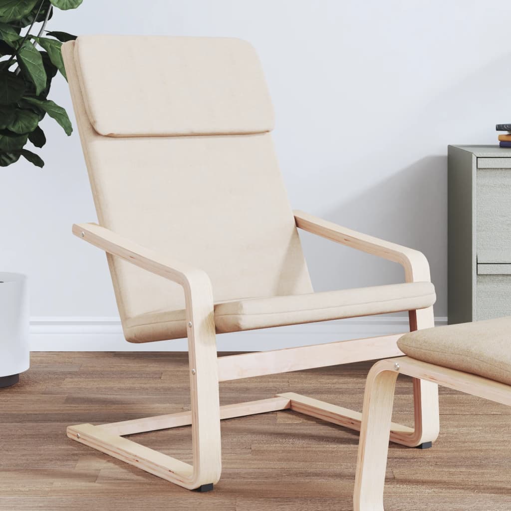 Sedia Relax Crema In Tessuto