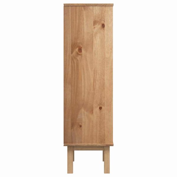 Scarpiera Otta Con 3 Cassetti Marrone E Grigio In Legno Di Pino - Image 5
