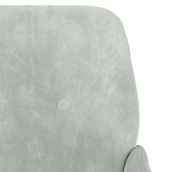Poltrona Grigio Chiaro 62x79x79 Cm Velluto - Image 6