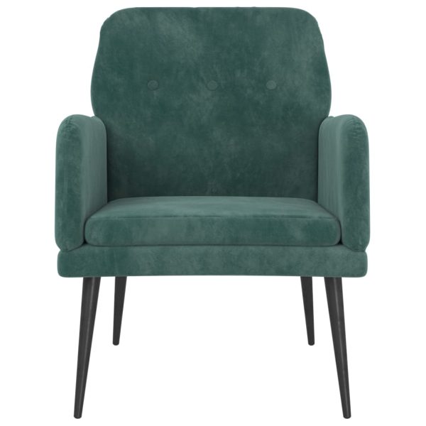Poltrona Verde Scuro 62x79x79 Cm Velluto - Image 3