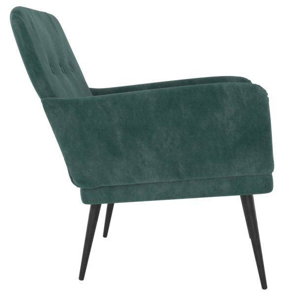 Poltrona Verde Scuro 62x79x79 Cm Velluto - Image 4