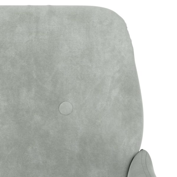 Panca Grigio Chiaro 108x79x79 Cm In Velluto - Image 6