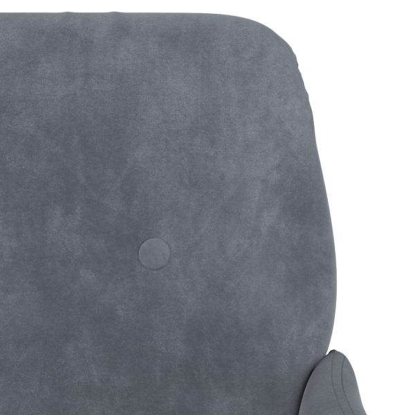 Panca Grigio Scuro 108x79x79 Cm In Velluto - Image 6