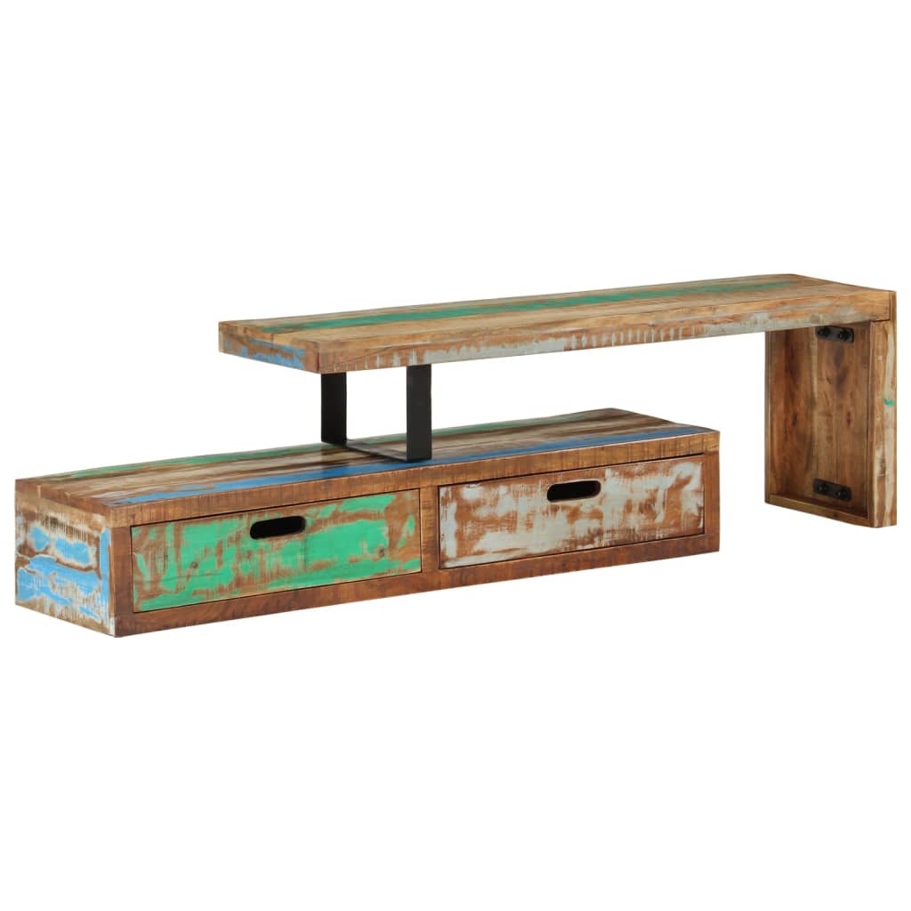 Supporto Tv In Legno Massello Di Recupero