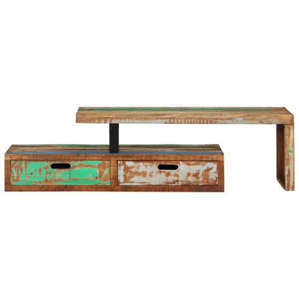 Supporto Tv In Legno Massello Di Recupero - Image 3