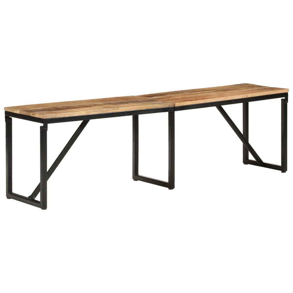 Panca 160x35x46 Cm In Legno Massello Di Mango