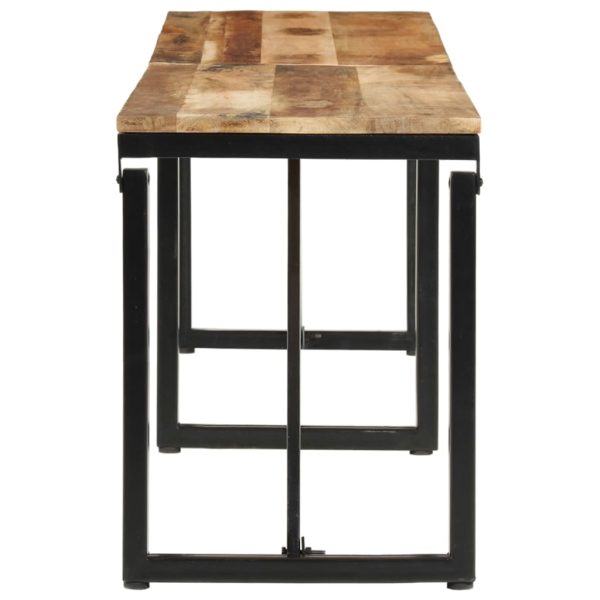 Panca 160x35x46 Cm In Legno Massello Di Mango - Image 3