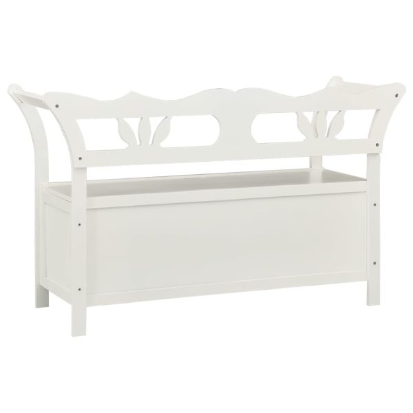 Panca Bianca 107x45x75,5 Cm Legno Massello Di Abete - Image 5