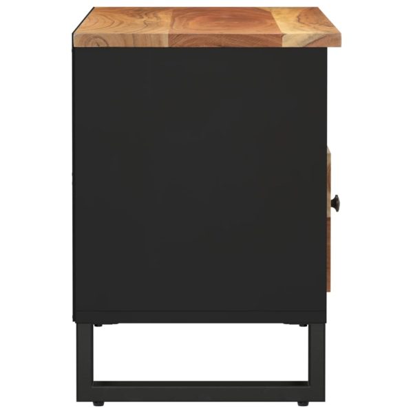 Mobile Tv 80x33x46cm Legno Massello Acacia E Legno Multistrato - Image 6