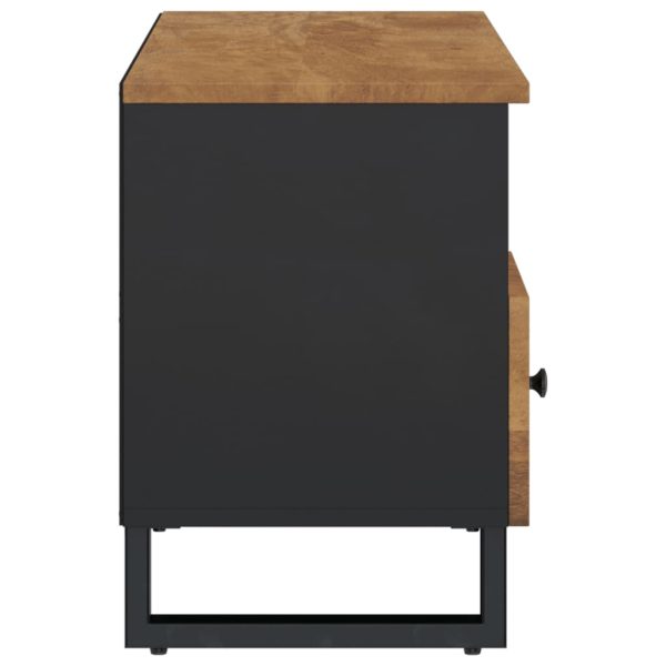 Mobile Tv 100x33x46cm Legno Massello Mango E Legno Multistrato - Image 5