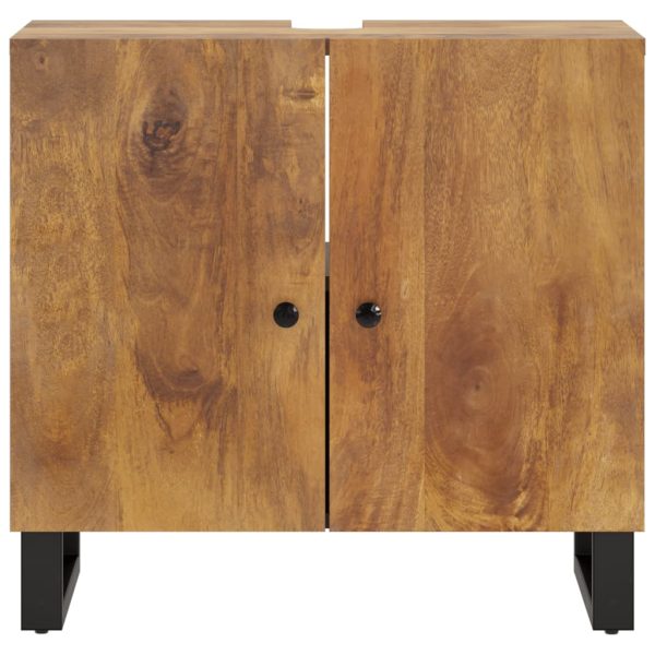 Mobile Lavabo 62x33x58cm Legno Massello Mango Legno Multistrato - Image 4