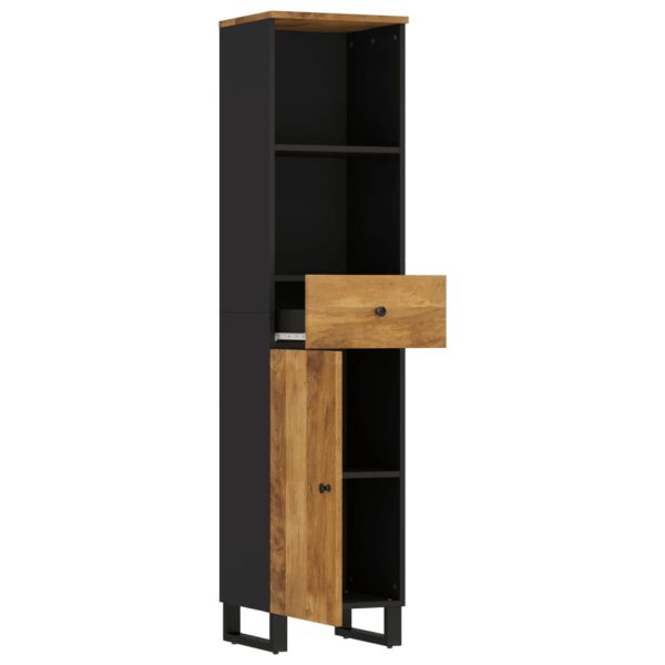 Mobile Da Bagno 38x33x160 Cm In Legno Massello Di Mango - Image 3