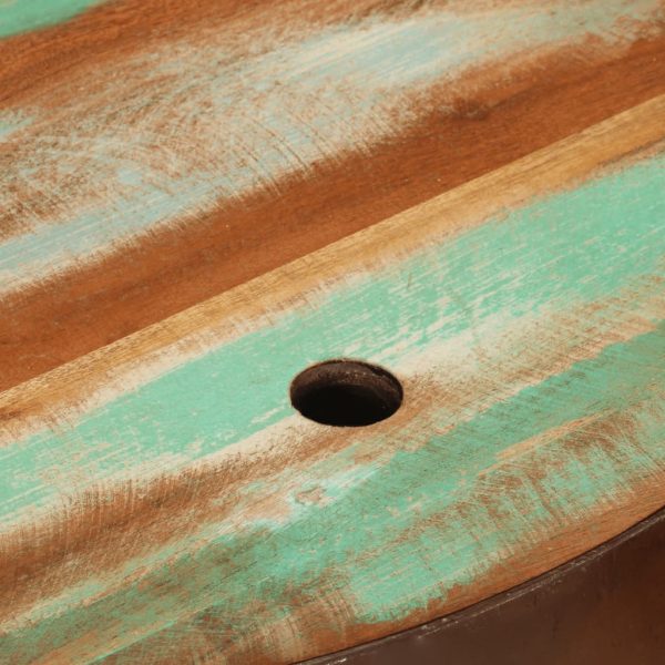 Tavolini A Ciotola 2 Pz In Legno Massello Di Recupero - Image 6