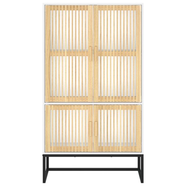 Credenza Bianca 70x35x125 Cm In Legno Multistrato - Image 5