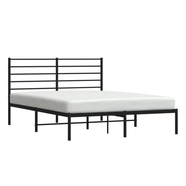 Giroletto Con Testiera In Metallo Nero 140x190 cm - Image 5