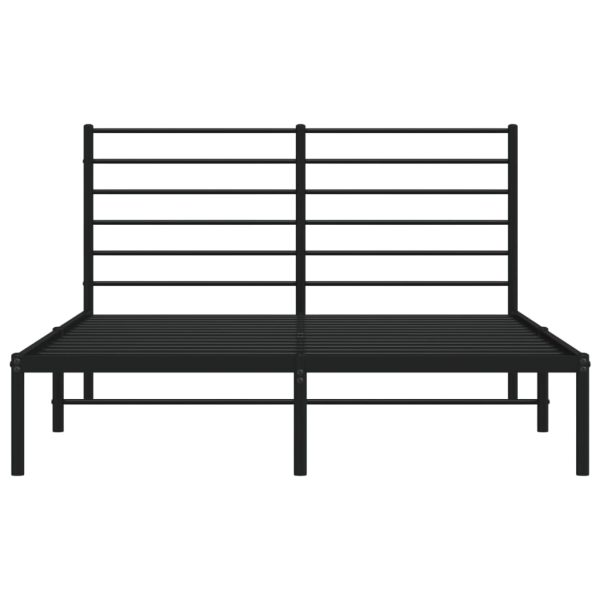 Giroletto Con Testiera In Metallo Nero 140x190 cm - Image 6