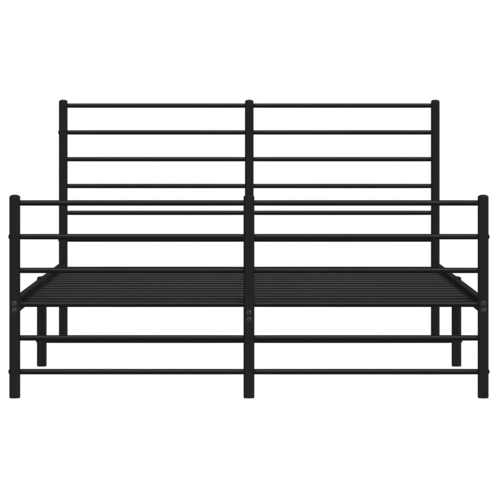 Giroletto Con Testiera E Pediera Metallo Nero 120x200 cm - Image 6