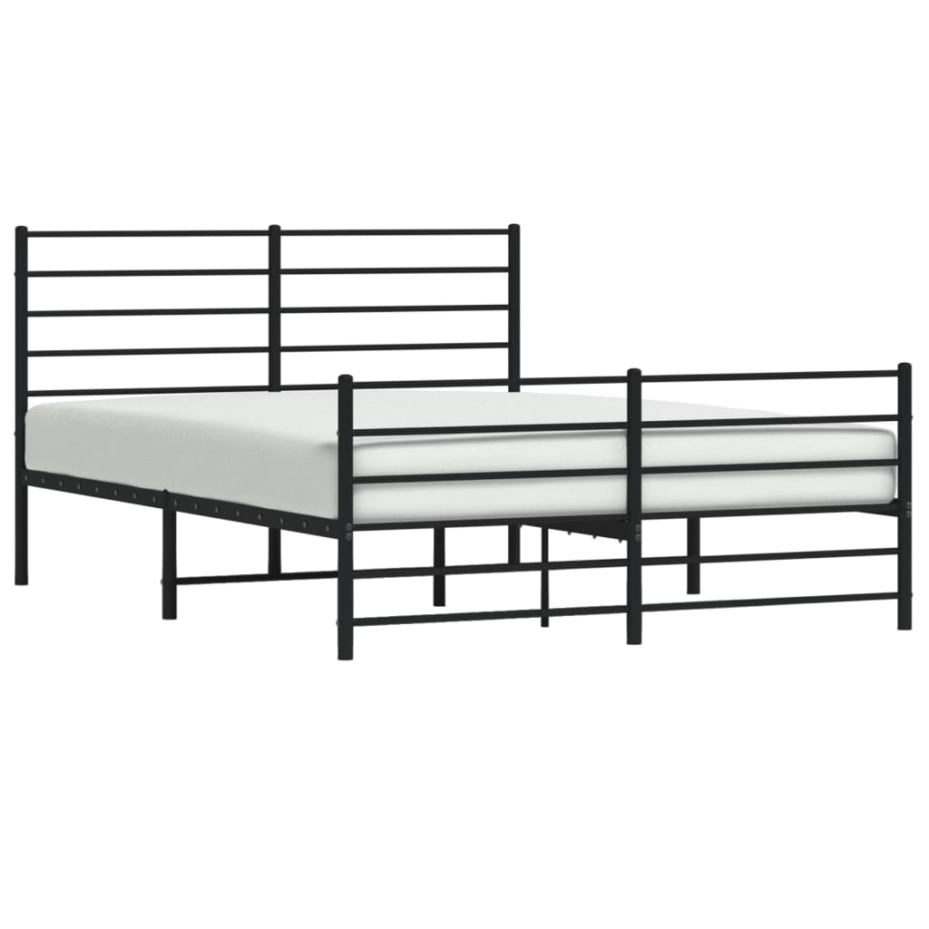Giroletto Con Testiera E Pediera Metallo Nero 140x190 cm - Image 5