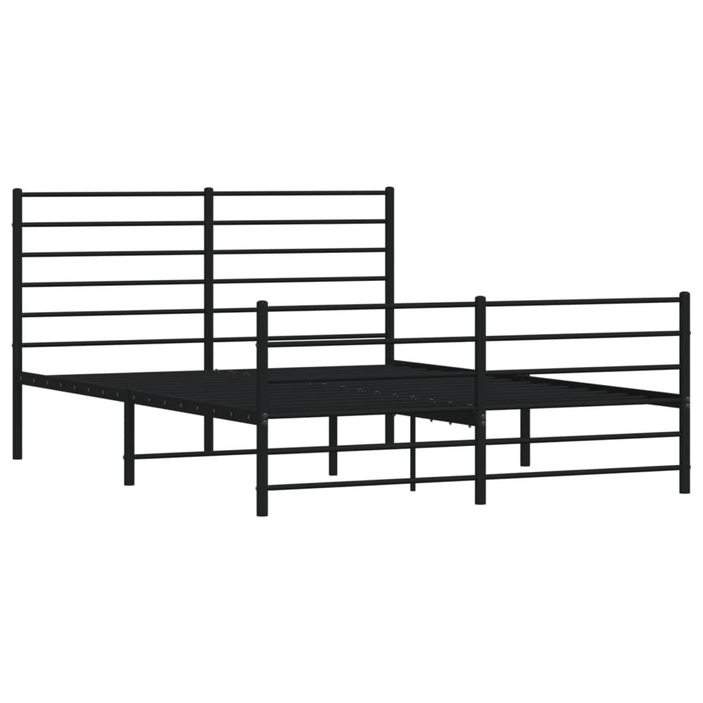 Giroletto Senza Materaso Con Pediera In Metallo Nero 160x200 cm - Image 3