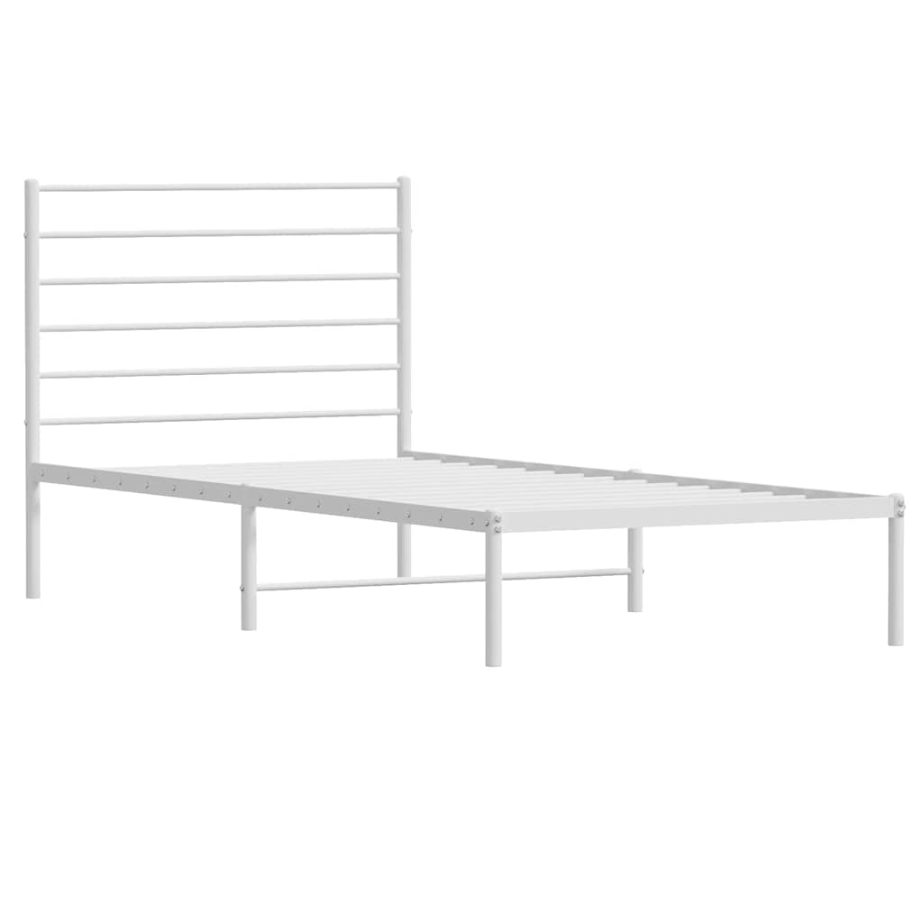 Giroletto Con Testiera Metallo Bianco 100x200 cm - Image 5