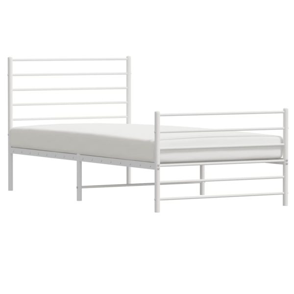Giroletto Con Testiera E Pediera Metallo Bianco 80x200 cm - Image 5