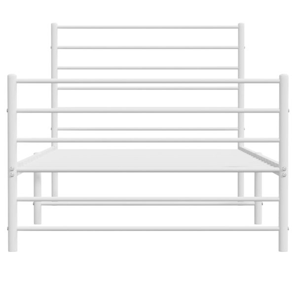 Giroletto Con Testiera E Pediera Metallo Bianco 80x200 cm - Image 6