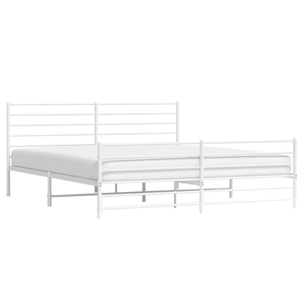 Giroletto Con Testiera E Pediera Metallo Bianco 180x200 cm - Image 5