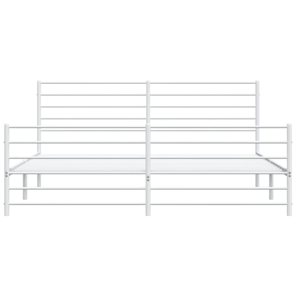 Giroletto Con Testiera E Pediera Metallo Bianco 180x200 cm - Image 6