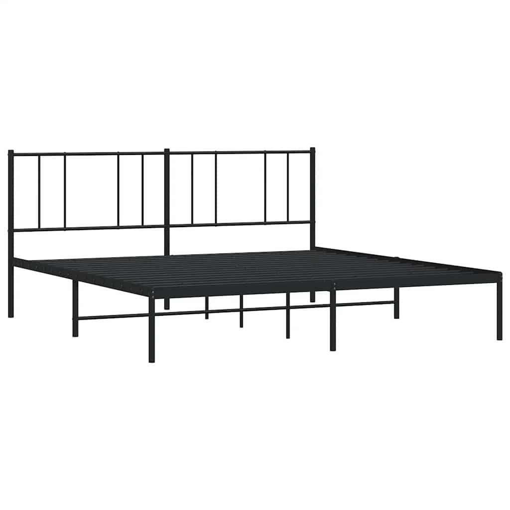 Giroletto Con Testiera In Metallo Nero 193x203 cm - Image 4