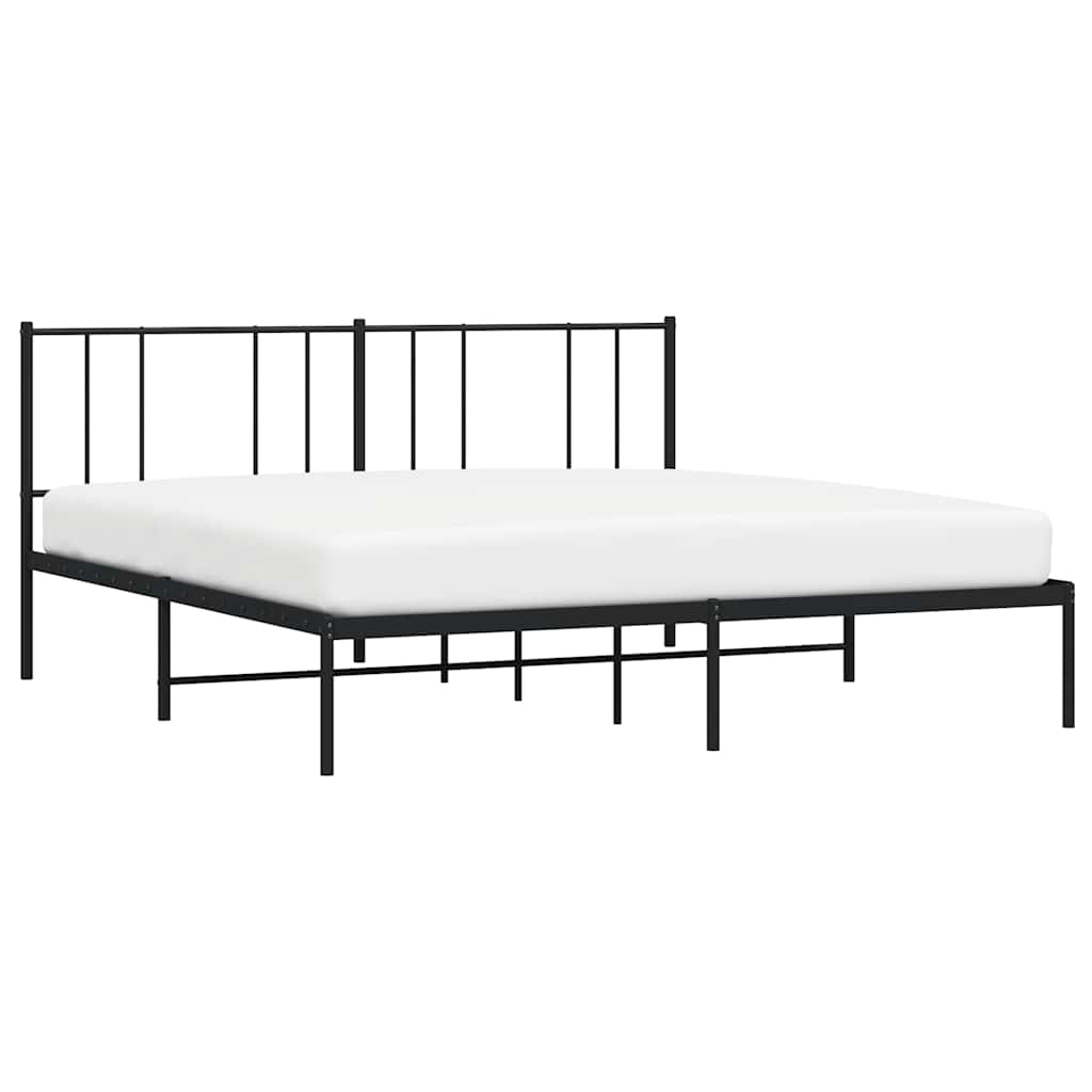 Giroletto Con Testiera In Metallo Nero 193x203 cm - Image 5