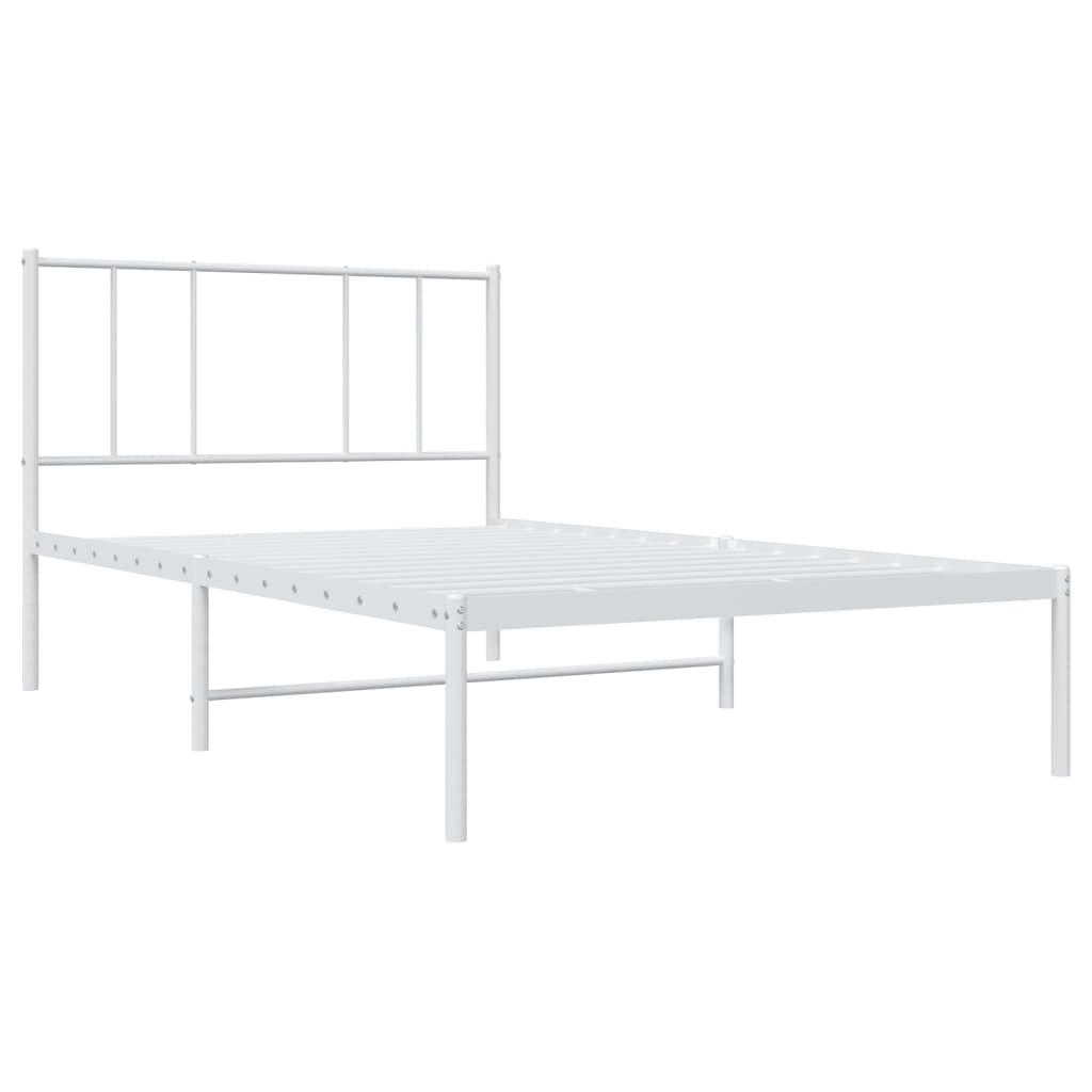 Giroletto Con Testiera Metallo Bianco 90x190 cm - Image 3