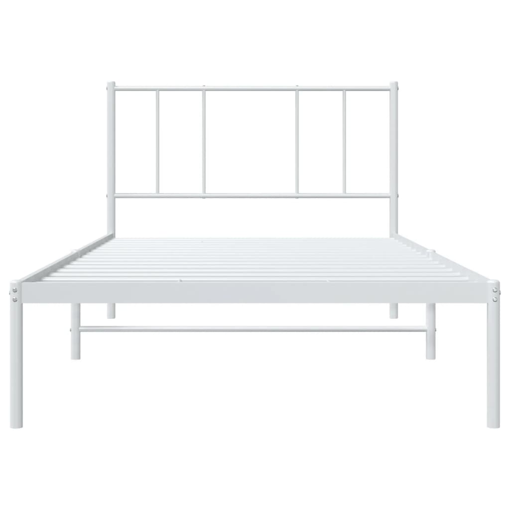 Giroletto Con Testiera Metallo Bianco 90x190 cm - Image 6