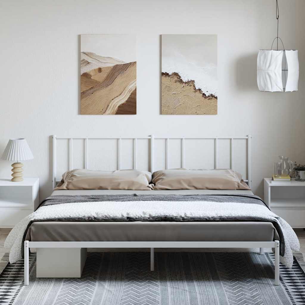 Giroletto Con Testiera Metallo Bianco 193x203 cm - Image 3