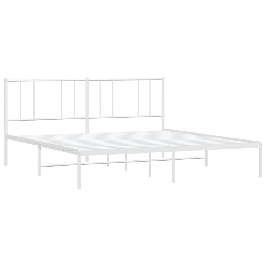 Giroletto Con Testiera Metallo Bianco 193x203 cm - Image 4