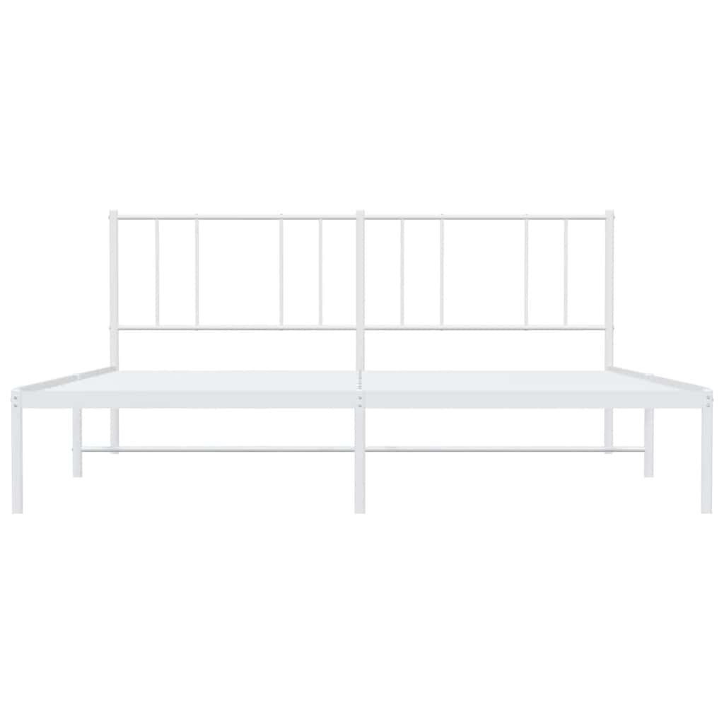 Giroletto Con Testiera Metallo Bianco 193x203 cm - Image 6
