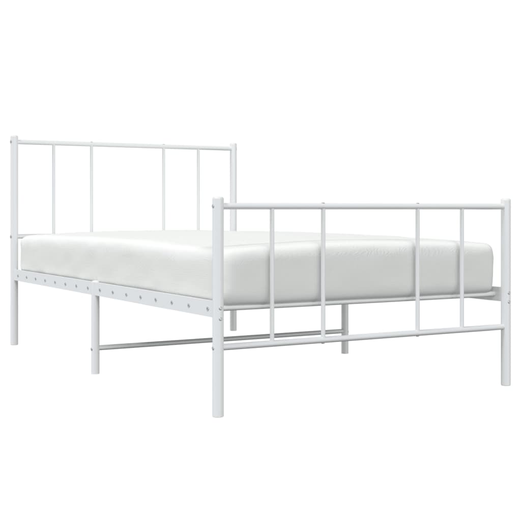Giroletto Con Testiera E Pediera Metallo Bianco 90x190 cm - Image 5