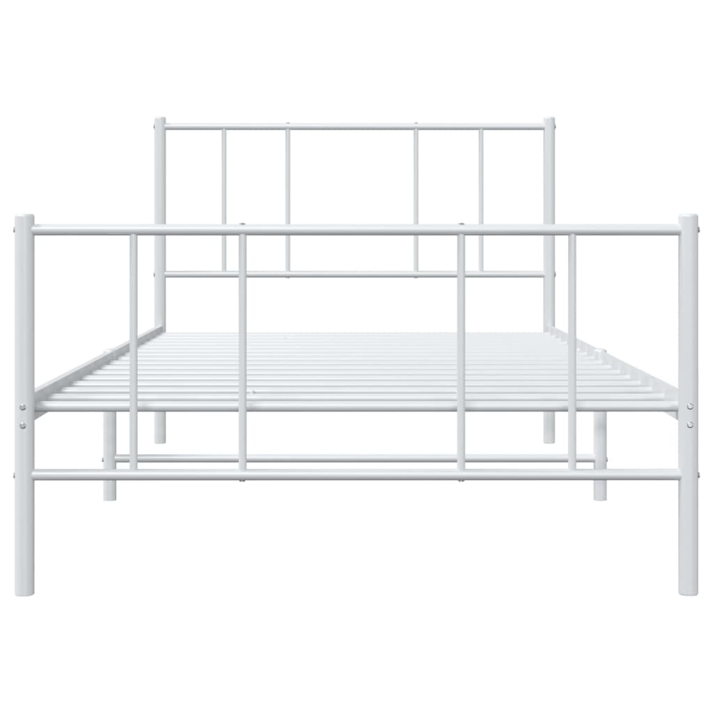 Giroletto Con Testiera E Pediera Metallo Bianco 90x190 cm - Image 6