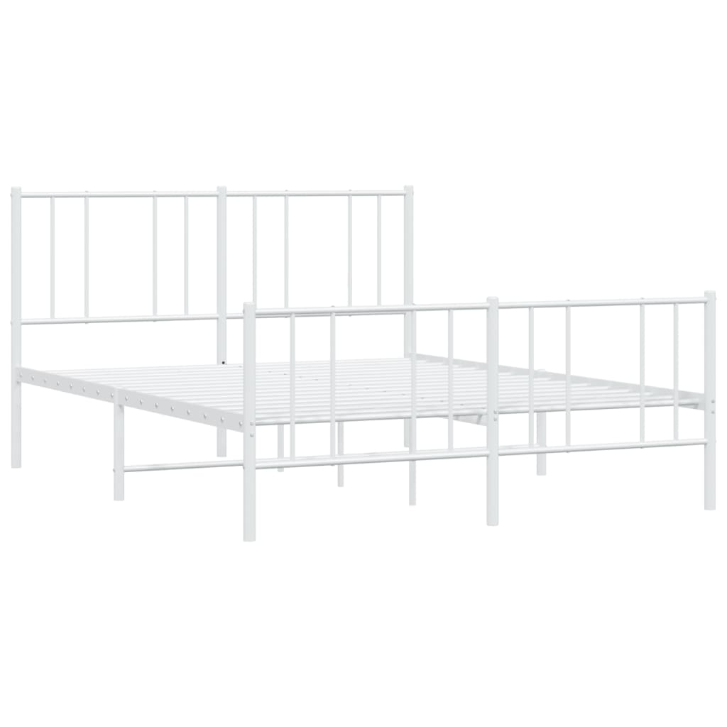 Giroletto Con Testiera E Pediera Metallo Bianco 140x190 cm - Image 3