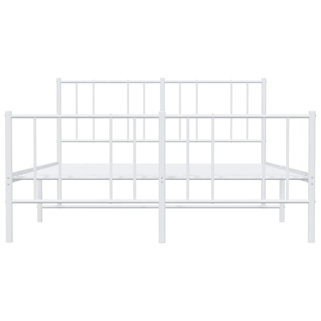 Giroletto Con Testiera E Pediera Metallo Bianco 140x190 cm - Image 6
