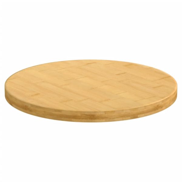 Piano Del Tavolo Ø40x2,5 Cm In Bambù - Image 2