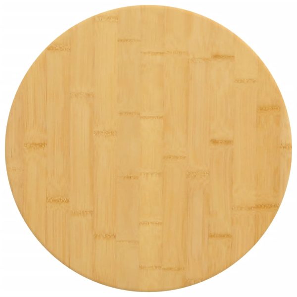 Piano Del Tavolo Ø50x4 Cm In Bambù